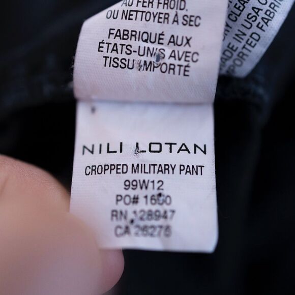 Nili Lotan Cropped French Military Pant | Carbon Gray Size 4 - Picture 6 of 8